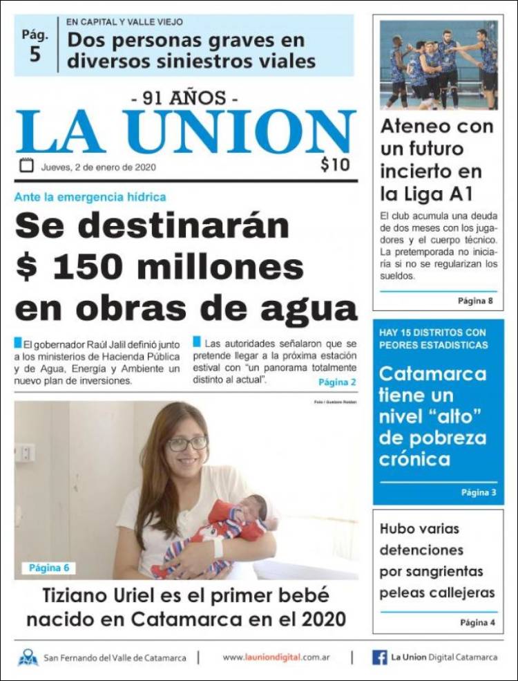 Portada de La Unión (Argentina)