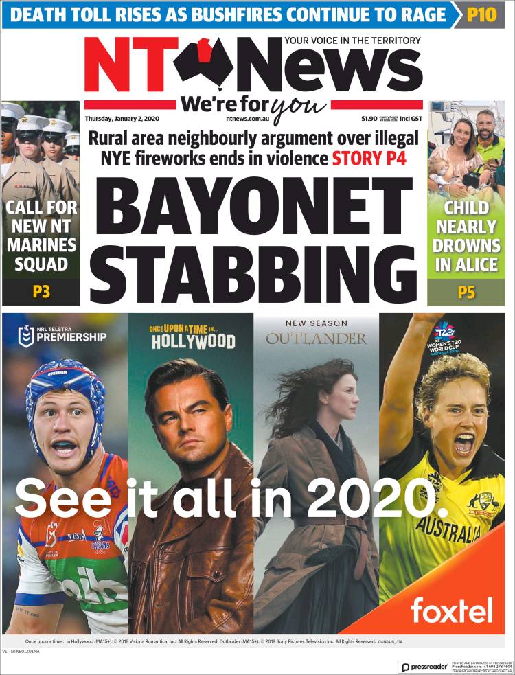 Portada de Northern Territory News (Australia)