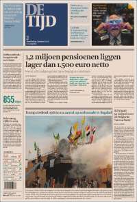 Portada de De Tijd (Bélgica)