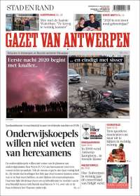 Portada de Gazet van Antwerpen (Bélgica)