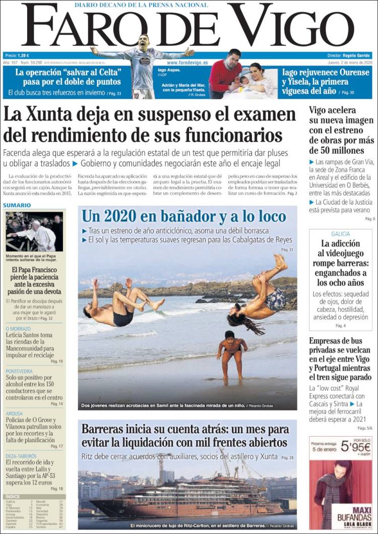 Portada de Faro de Vigo (Espa&ntilde;a)