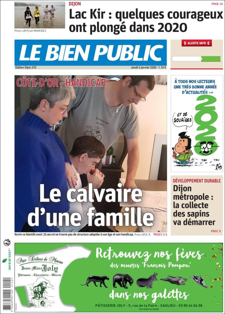 Portada de Le Bien Public (Francia)