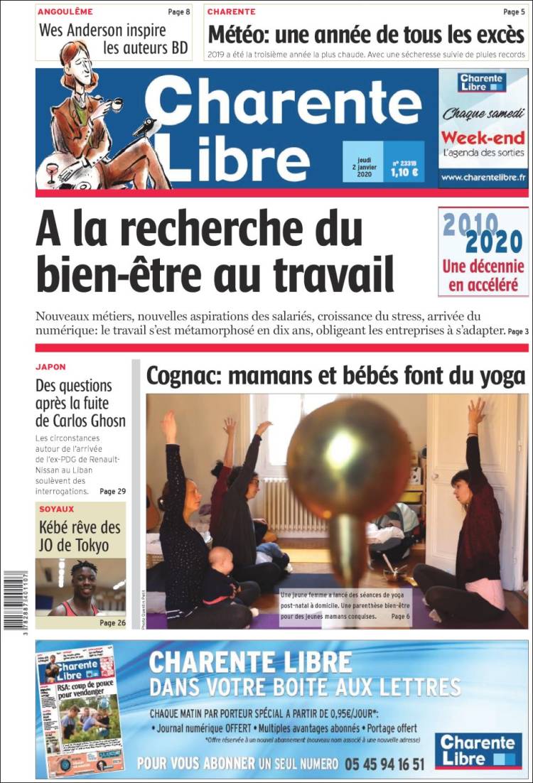Portada de Charente Libre (Francia)