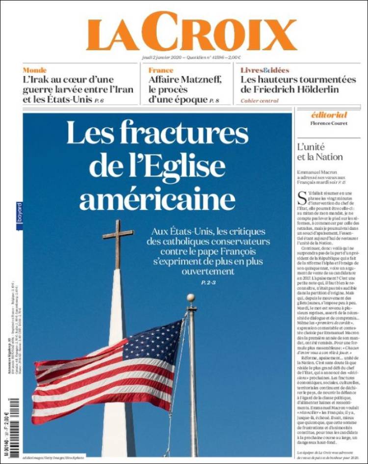 Portada de La Croix (Francia)