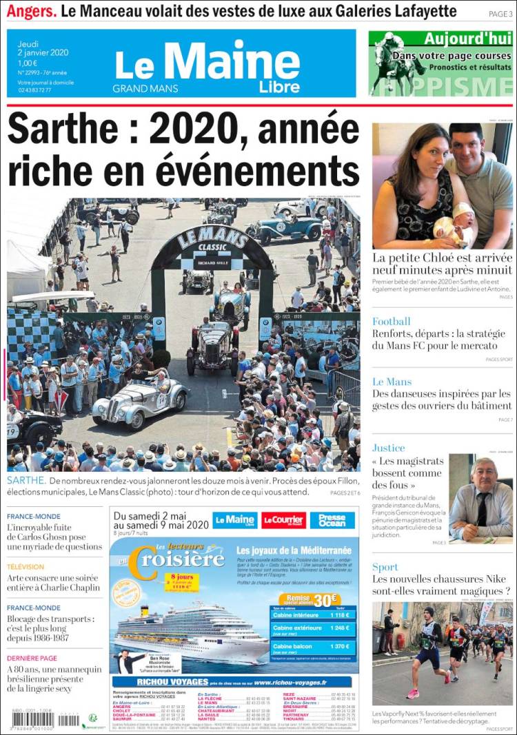 Portada de Le Maine Libre (Francia)