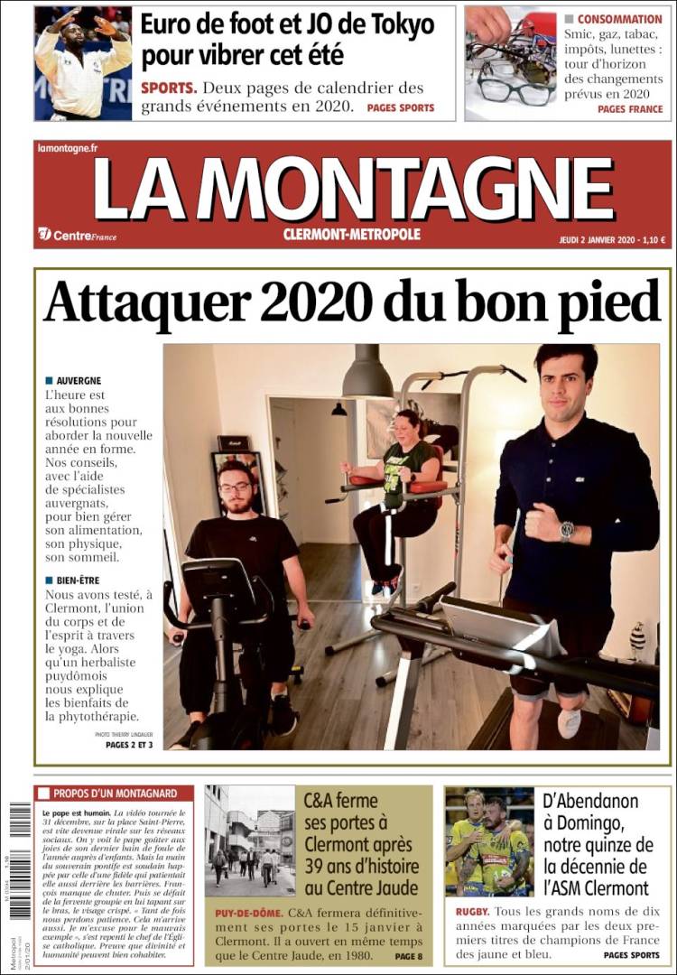 Portada de La Montagne (Francia)