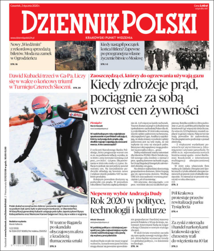 Portada de Dziennik (Polonia)