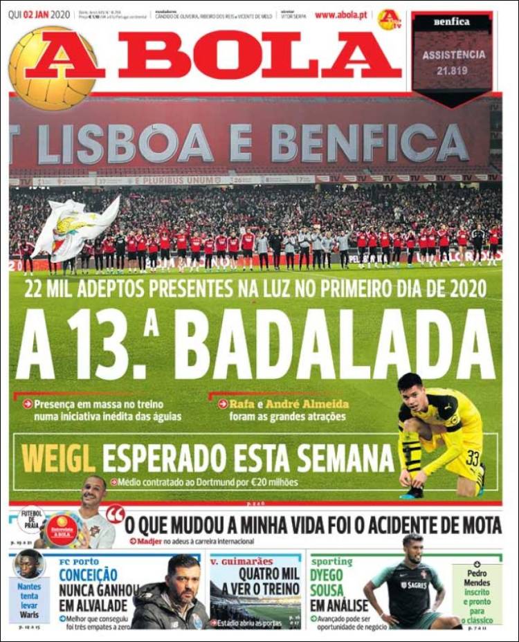 Portada de A Bola (Portugal)