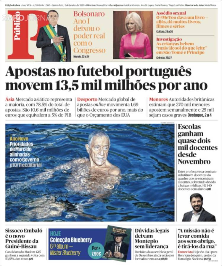 Portada de Público (Portugal)