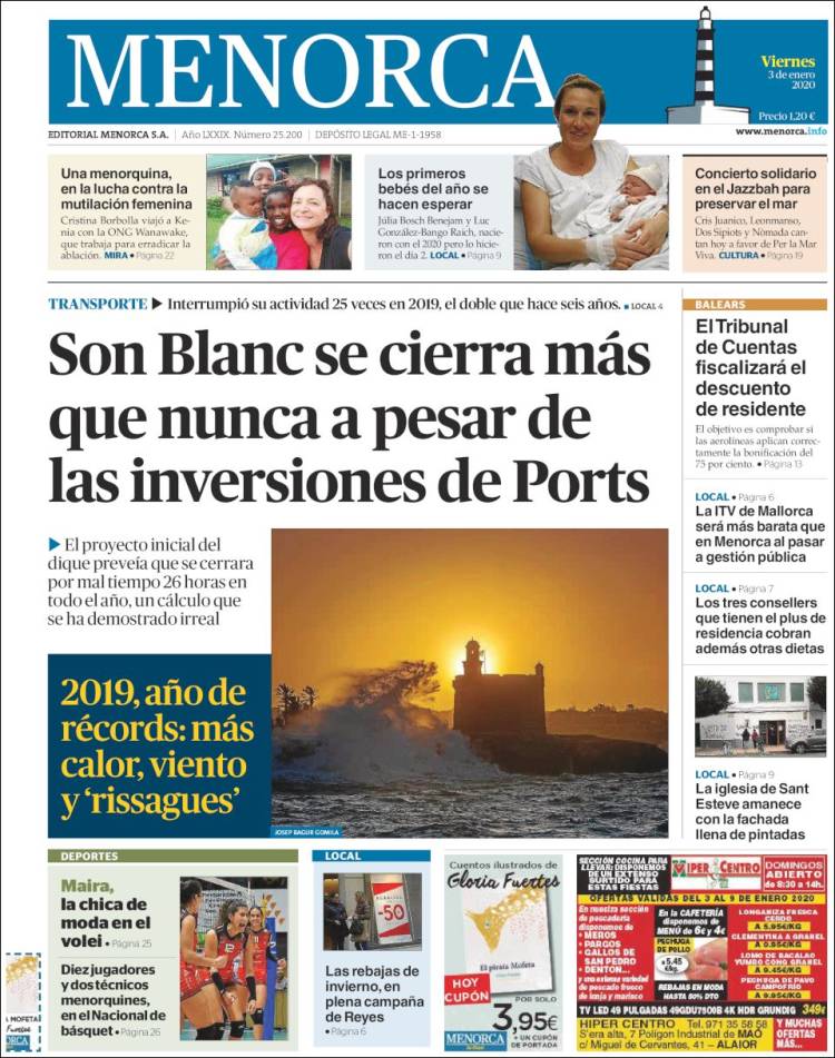 Portada de Menorca - Diario Insular (Spain)