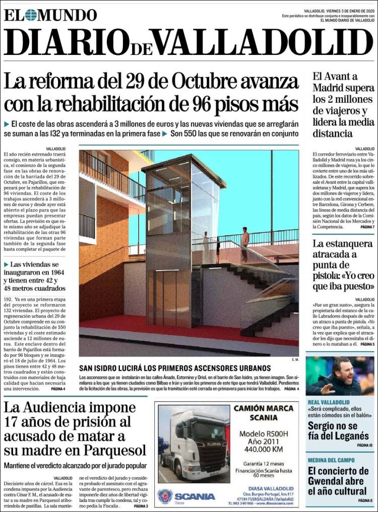 Portada de Diario de Valladolid (Espa&ntilde;a)