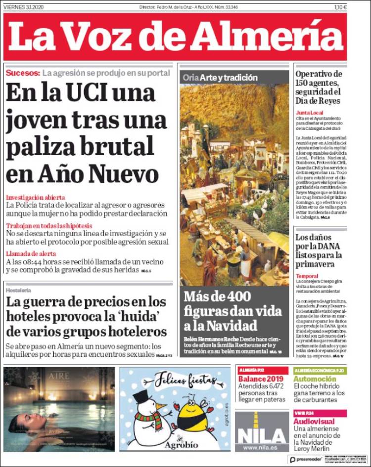 Portada de La Voz de Almería (Espa&ntilde;a)