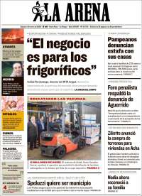 Portada de Diario La Arena (Argentina)