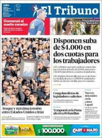 Portada de El Tribuno - Salta (Argentina)