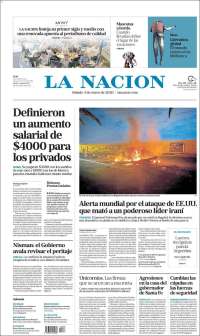 Portada de La Nación (Argentina)