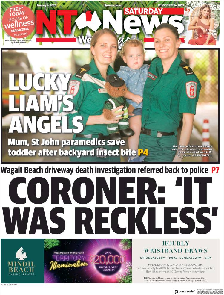 Portada de Northern Territory News (Australia)