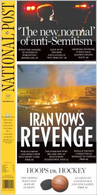 Portada de The National Post (Canadá)