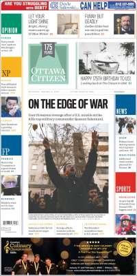 Portada de Ottawa Citizen (Canadá)