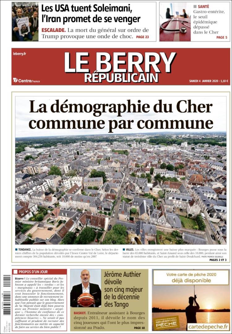 Portada de Berry Republicain (Francia)