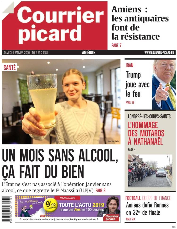 Portada de Courrier Picard (Francia)