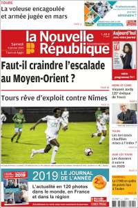 Portada de La Nouvelle Republique (Francia)