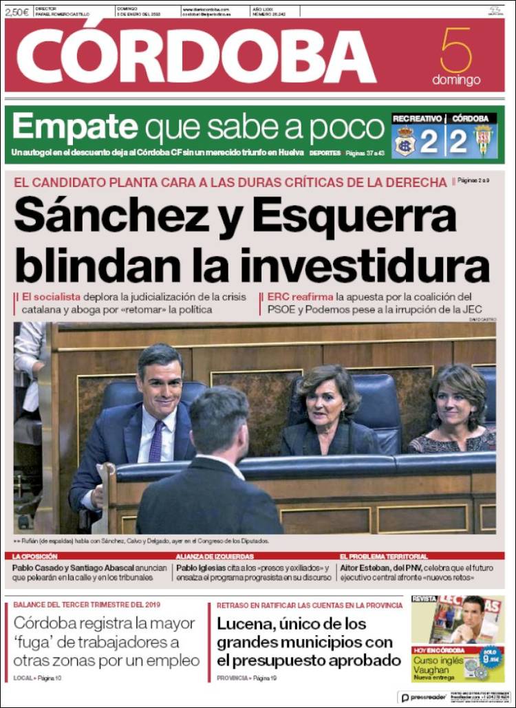 Portada de Diario de Córdoba (España)