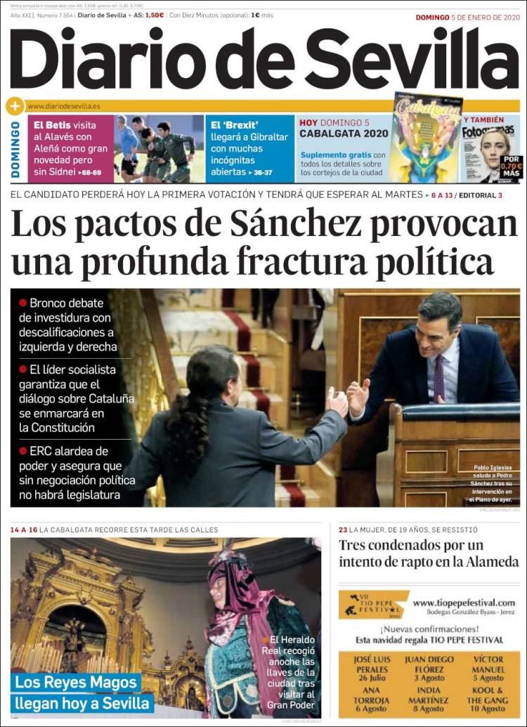 Portada de Diario de Sevilla (España)