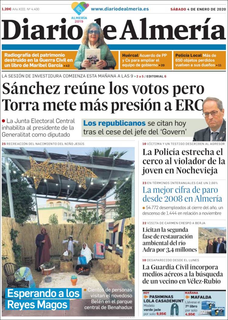 Portada de Diario de Almería (España)