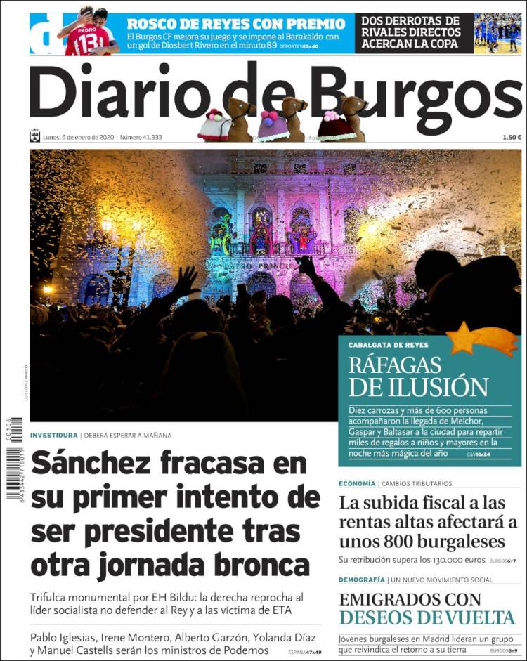 Portada de Diario de Burgos (España)