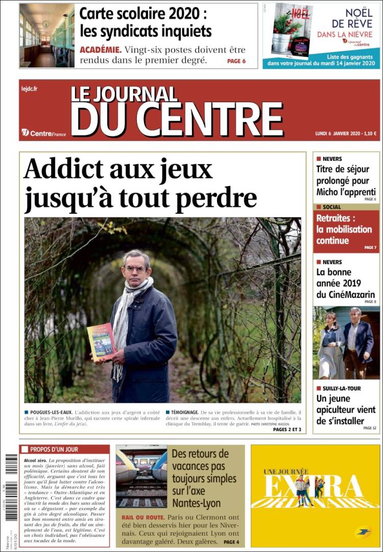 Portada de Le Journal du Centre (Francia)