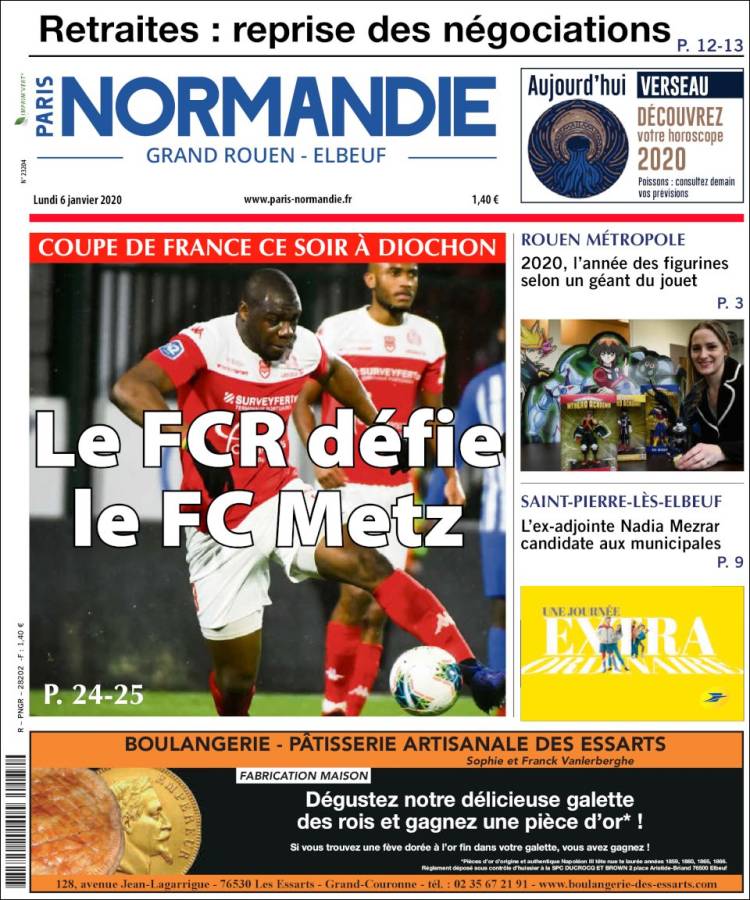 Portada de Paris Normandie (Francia)