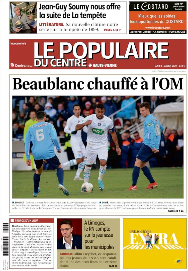 Portada de Le Populaire du Centre (Francia)
