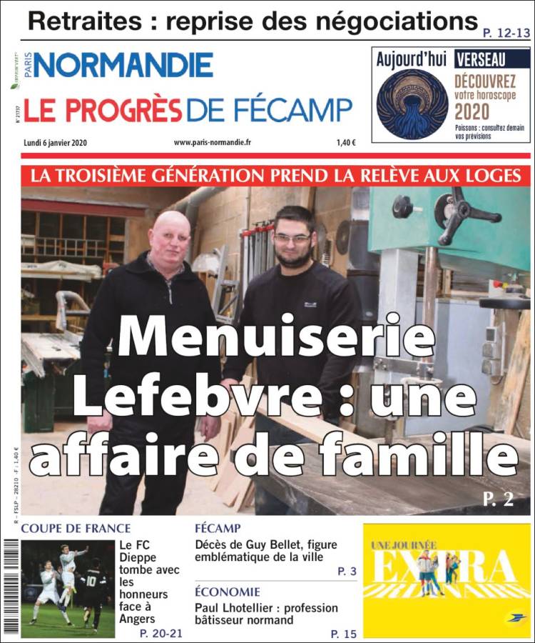 Portada de Progres de Fecamp (Francia)