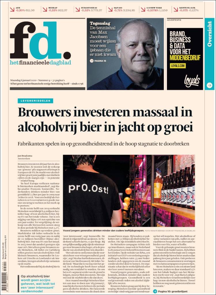 Portada de Het Financieele Dagblad (Pa&iacute;ses Bajos)