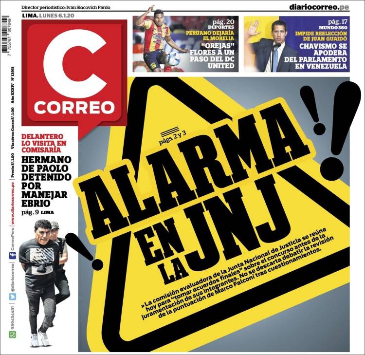 Portada de Diario Correo (Perú)