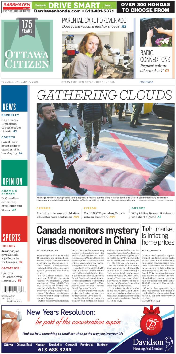 Portada de Ottawa Citizen (Canada)