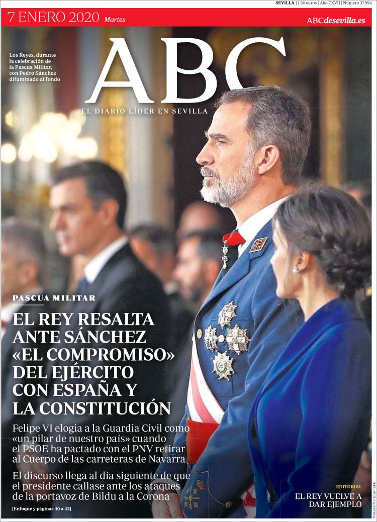 Portada de ABC - Sevilla (Espa&ntilde;a)