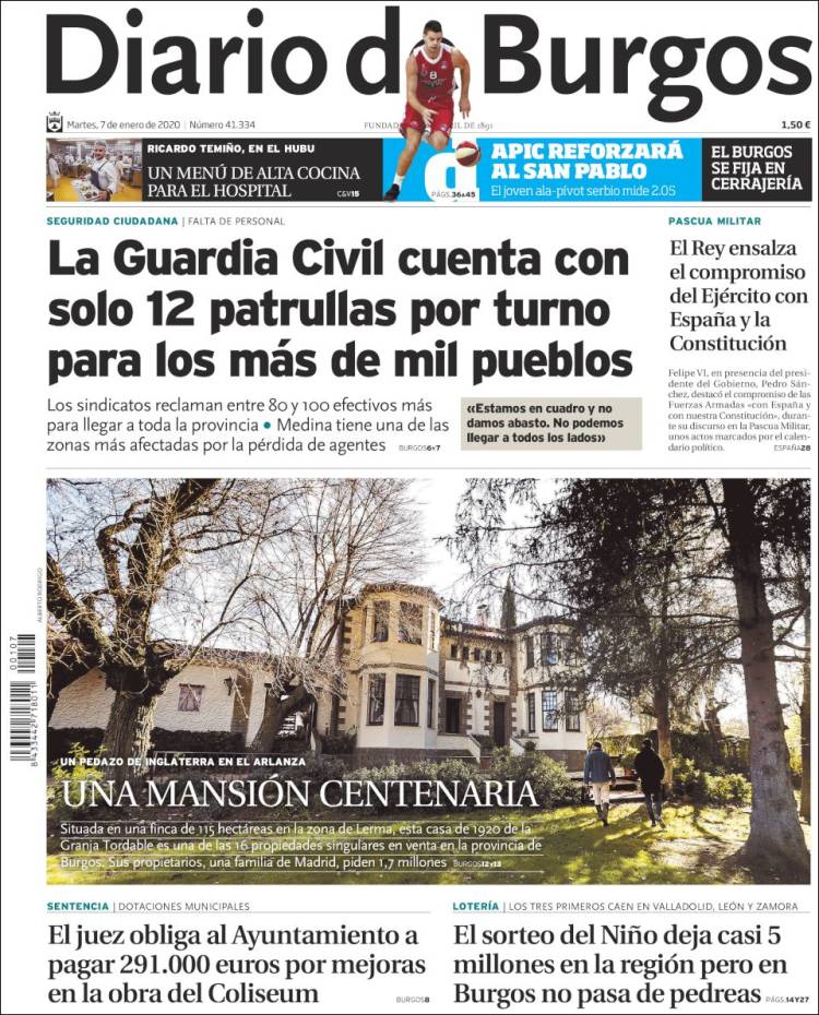 Portada de Diario de Burgos (Espa&ntilde;a)