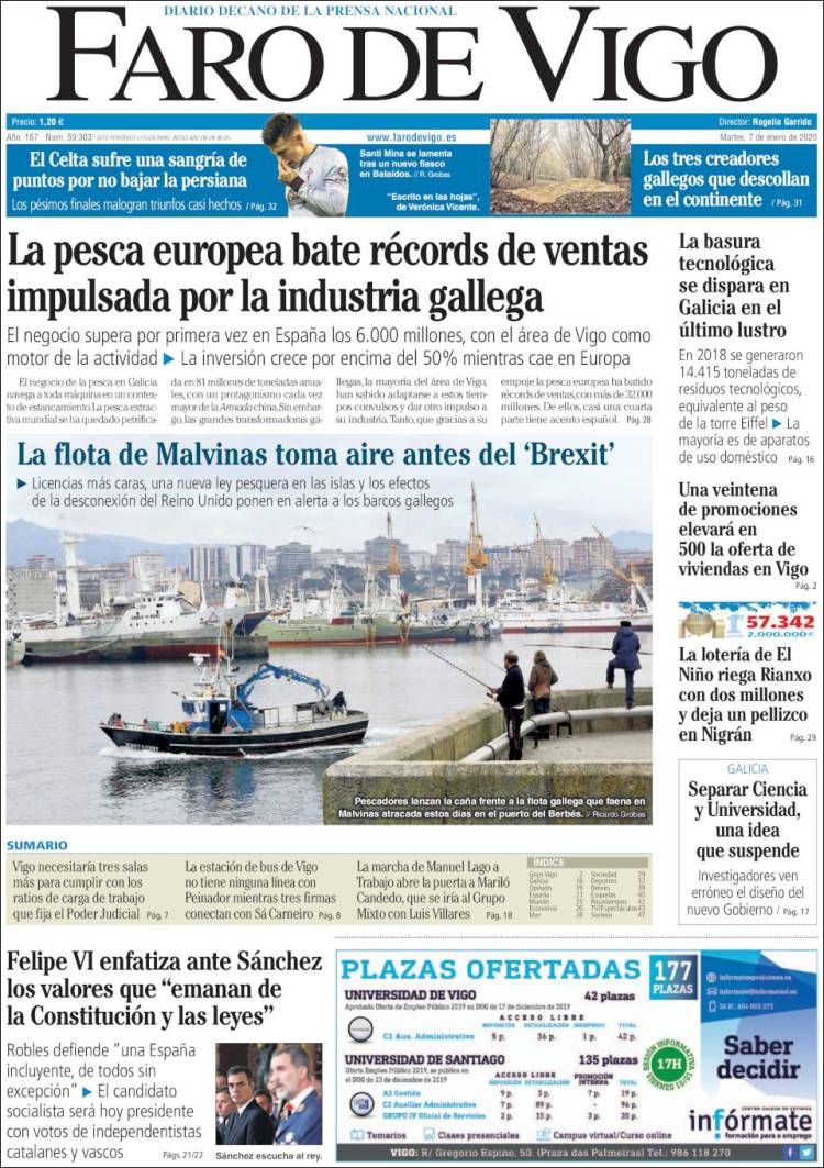 Portada de Faro de Vigo (Espa&ntilde;a)