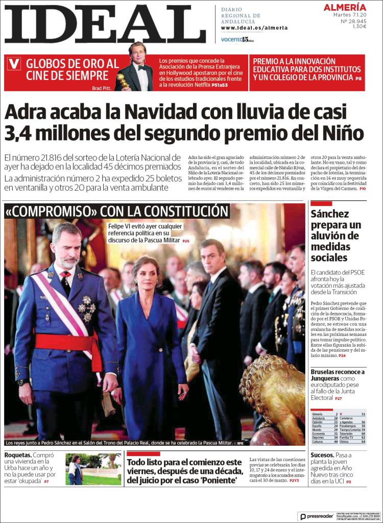 Portada de Ideal Almeria (Espa&ntilde;a)