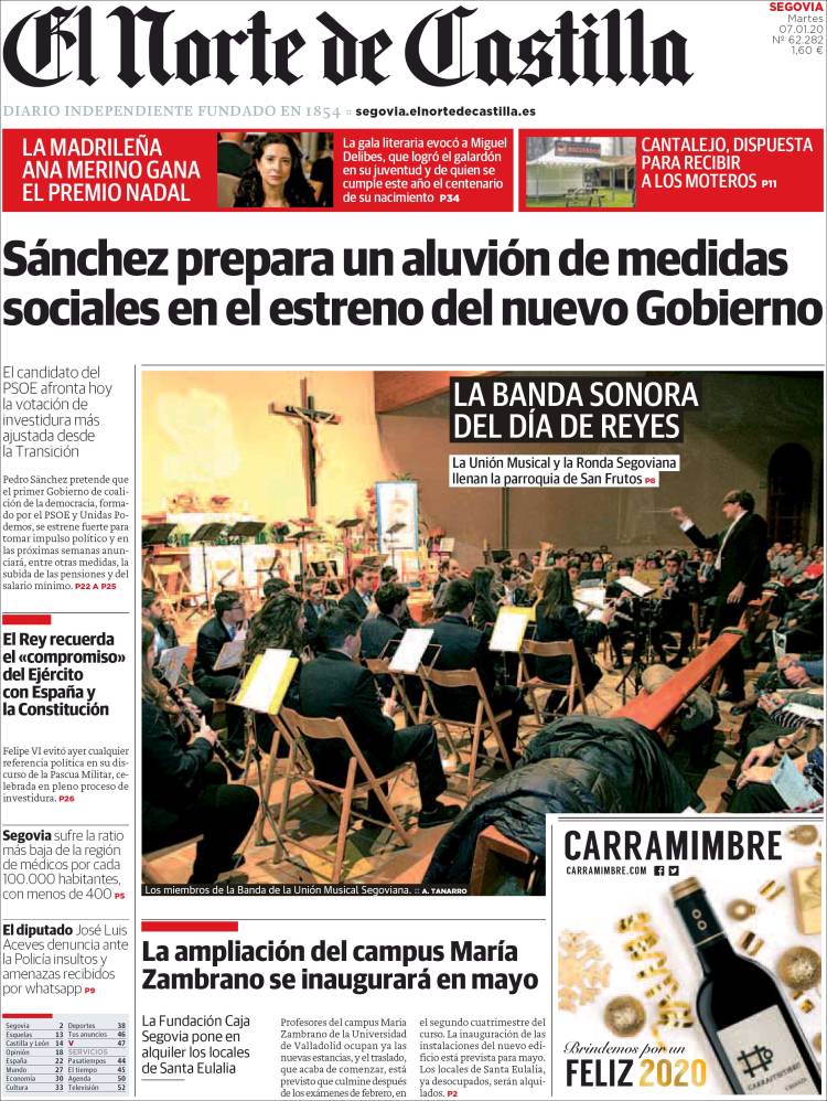 Portada de Norte de Castilla - Segovia (Espa&ntilde;a)