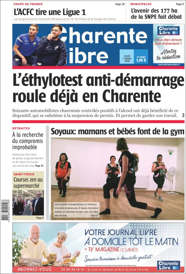 Portada de Charente Libre (France)