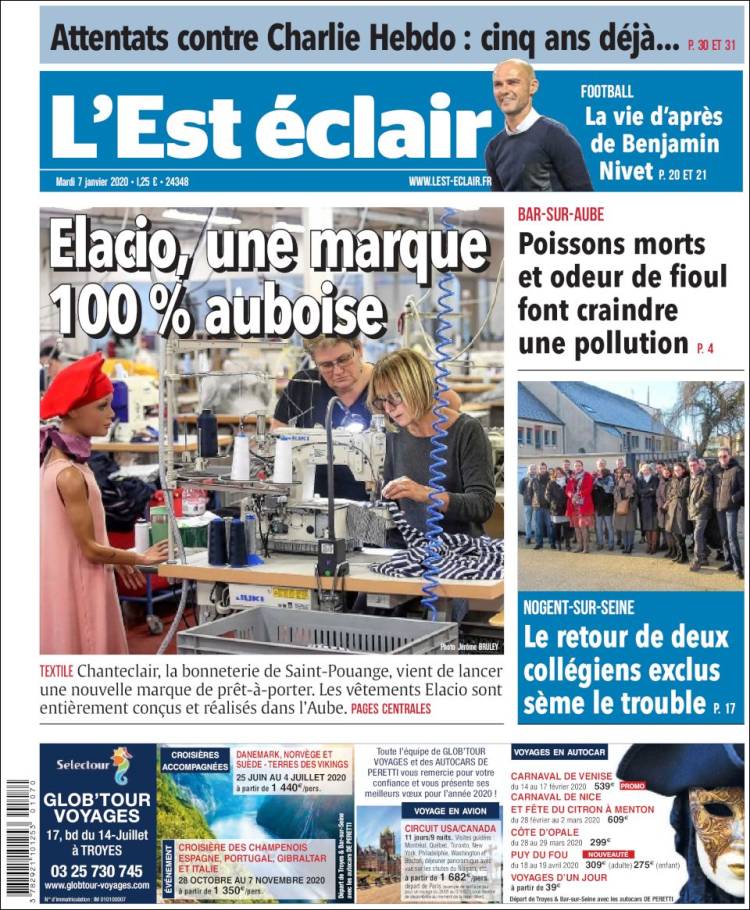 Portada de L'Est Eclair (France)