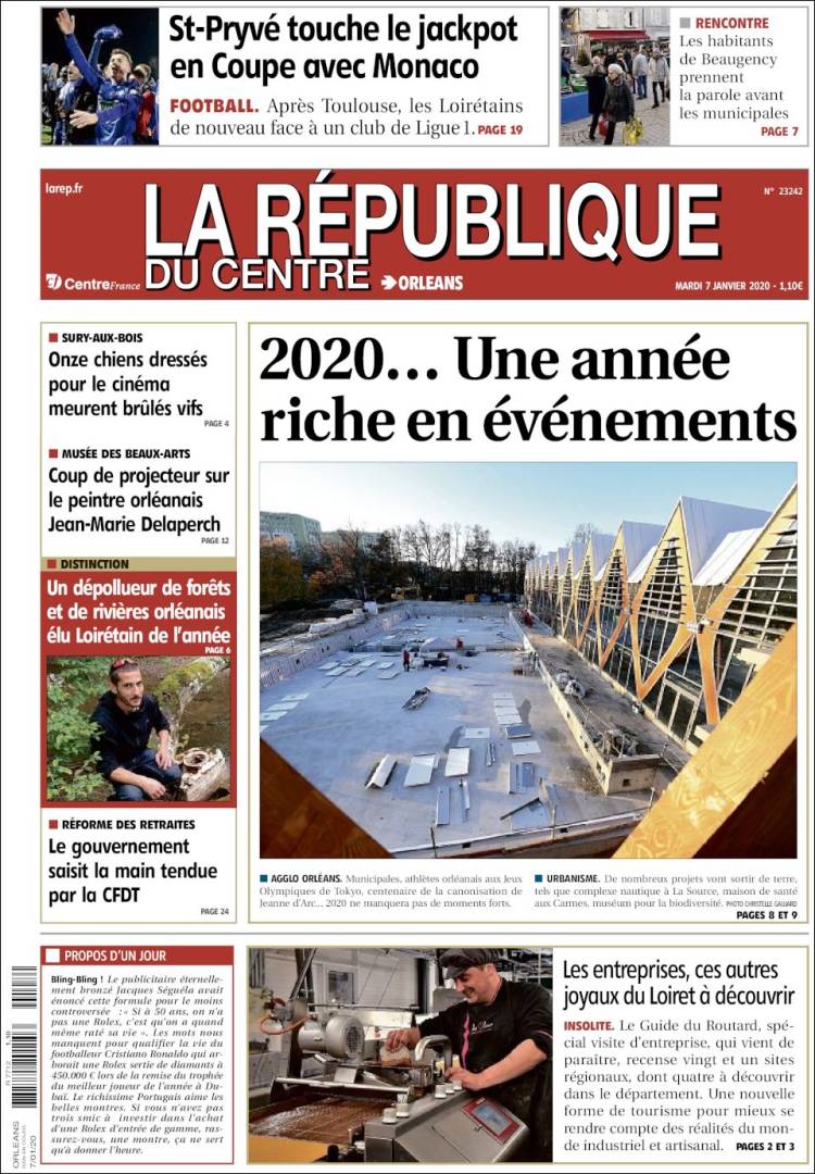 Portada de La République du Centre (France)