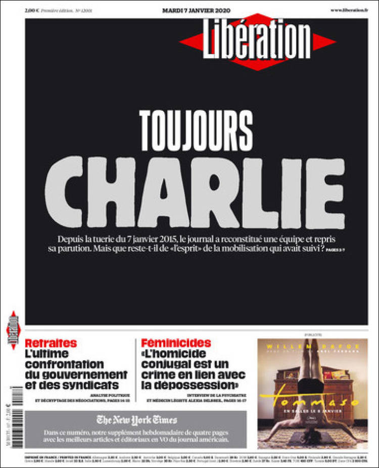 Portada de Libération (France)