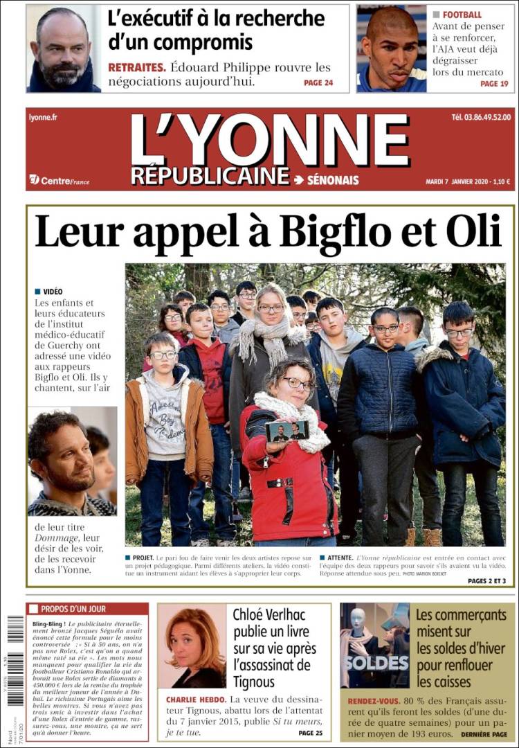 Portada de L'Yonne-Républicaine (France)