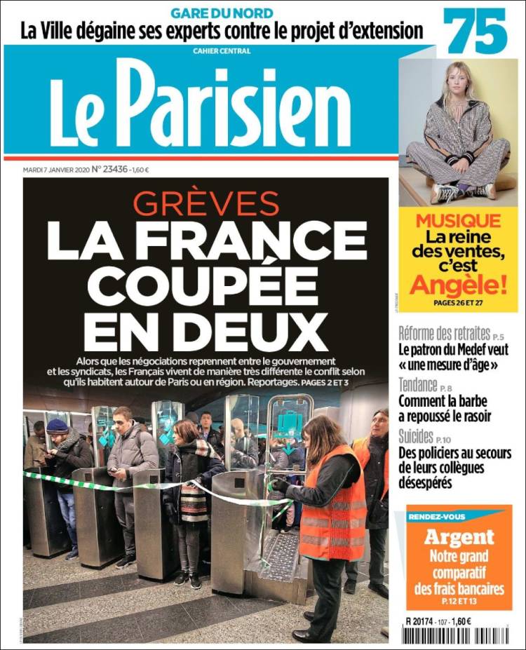 Portada de Le Parisien (France)