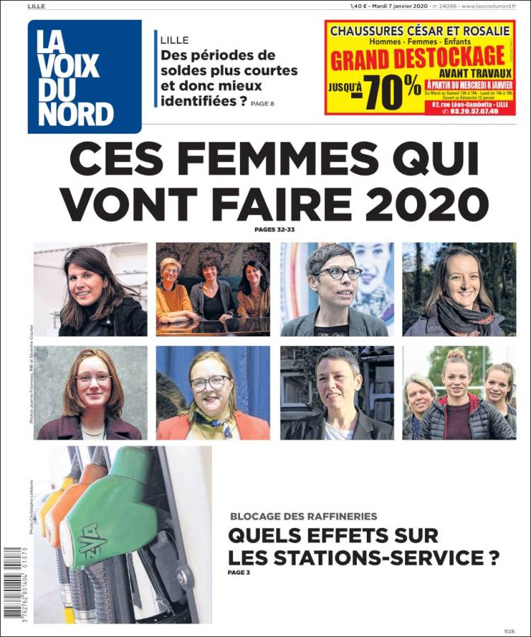 Portada de La Voix du Nord (France)