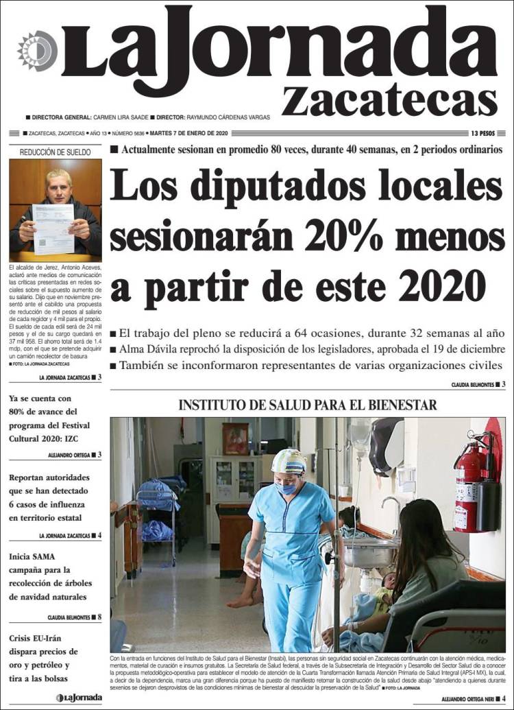 Portada de Jornada de Zacatecas (M&eacute;xico)