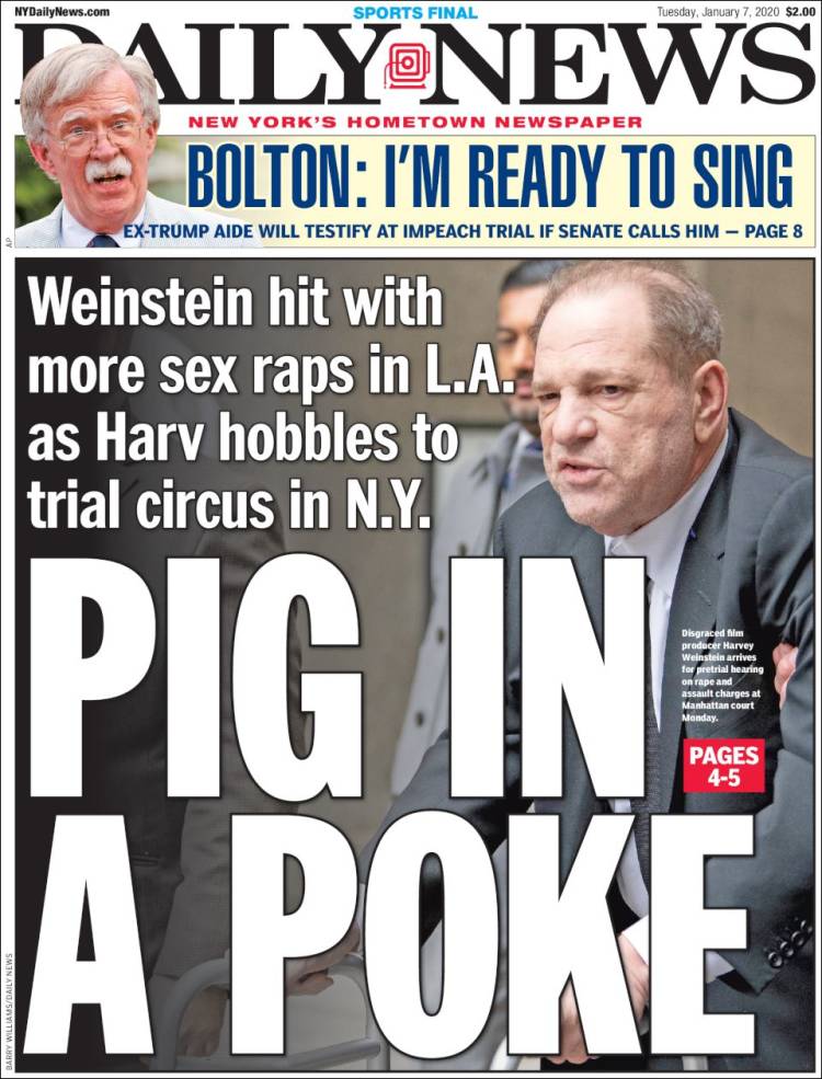 Portada de Daily News - New York (USA)